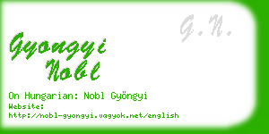 gyongyi nobl business card